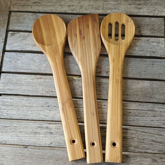 Bamboo Wooden Spoons and Spatula - Picture 1 of 4